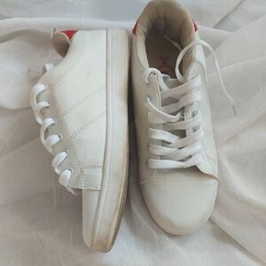 White and red Shoes sneakers